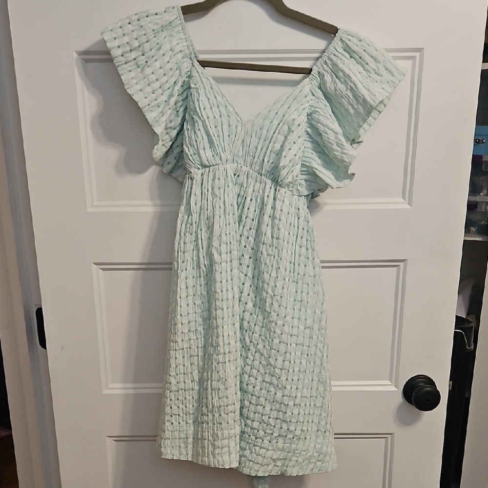 Chic Light Green Mini Dress